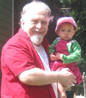 Wondering why grampa isn't wearing any sun screen at her birthday party.